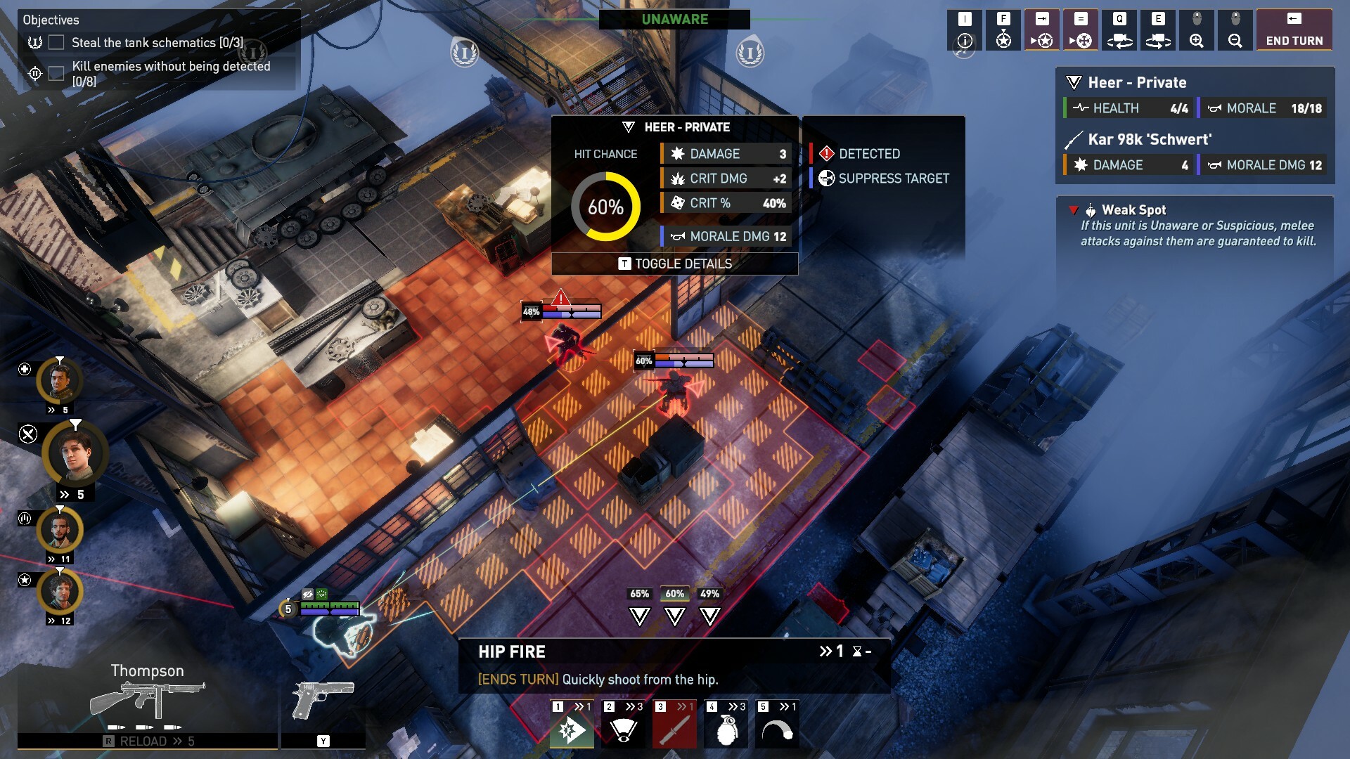 Tactical combat interface