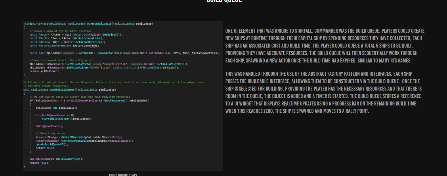 Original C++ build queue implementation using the buildable interface and spawning pipeline